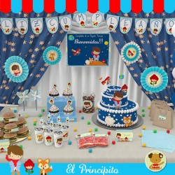El Principito moreno  -  Kit Decoracion Fiesta Imprimible