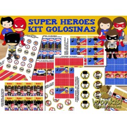 Super Heroes  -  Kit Candy Bar (Golosinas)