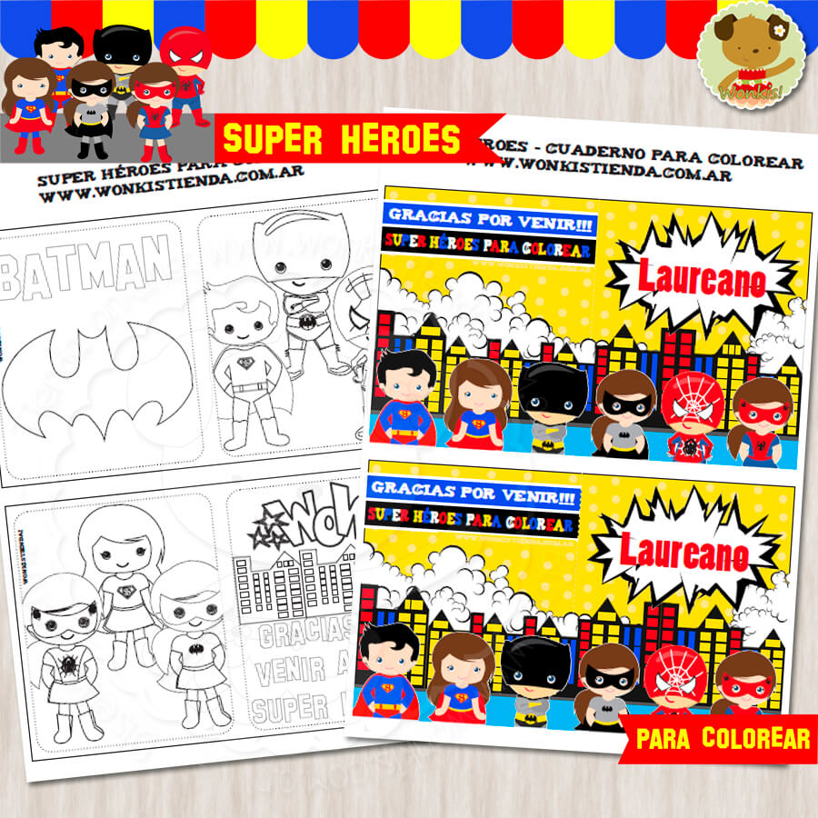 Libro Para Colorear Superhéroes Niños de Luxxury Publishing 978-83