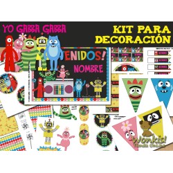 Yo Gabba Gabba -  Kit Decoracion Fiesta Imprimible