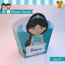 Princesa Jasmín - Caja 3D  Golosinas Maceta