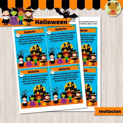 Halloween - Invitación Textos Editables