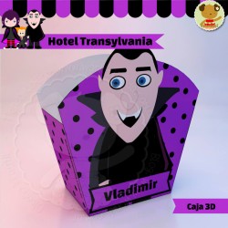 Hotel Transylvania Drácula - Caja 3D  Golosinas Maceta
