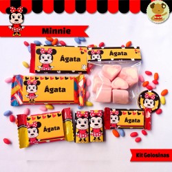 Minnie - Kit Candy Bar Rojo (Golosinas)