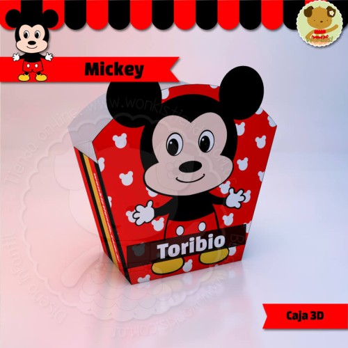 Mickey - Caja 3D  Golosinas Maceta