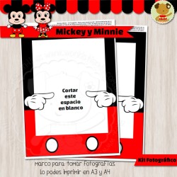 Mickey y Minnie - Kit Fotográfico