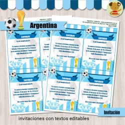 Argentina -  Invitación Textos editables