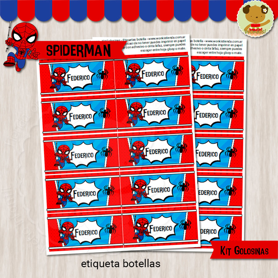 Spiderman - Kit Candy Bar (Golosinas)