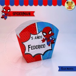 spiderman  - Caja 3D  Golosinas Maceta
